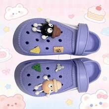 Zapatillas antideslizantes de EVA para mujeres, diseño de dibujos animados ligero y duradero - Morado - Ver 9