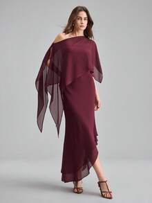 Ontre Đầm cúp ngực màu đỏ tía dáng đuôi cá, eo thon, áo choàng rời, trang phục dự tiệc cưới hiện đại thanh lịch, phong cách Pháp tối giản lãng mạn sang trọng, trang phục công sở thường ngày sành điệu, phong cách quý tộc cao cấp kín đáo, thời trang sân bay chất lượng cao, trang phục du lịch biển, thiết yếu vùng Trung Đông, chất liệu cao cấp đa năng bốn mùa, bộ hai mảnh dành cho nữ thuộc dòng sản phẩm cưới. - Màu Đỏ Sâu - Xem 4