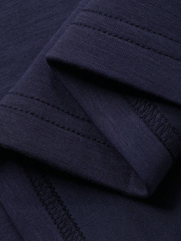 Minimalist Solid Color Raglan Sleeve Knit Cinched Waist Long Dress Loungewear For Women