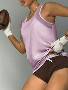 Easithlete 女士休闲百搭日常针织运动T恤 - 淺粉色 - 查看 5