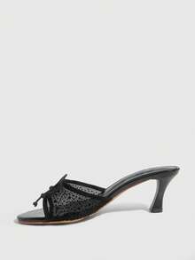 CUCCOO SZL Quyến rũ, thanh lịch, đơn giản và phóng khoáng, thời trang và đa năng, sandal cao gót nữ công sở thoải mái. - màu đen - Xem 4