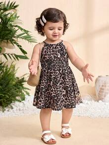 Travachic KIDS Đầm không tay họa tiết da báo dễ thương cho bé gái mùa hè, bộ đồ đôi mẹ và bé (2 món bán riêng) - Nhiều màu - Xem 5