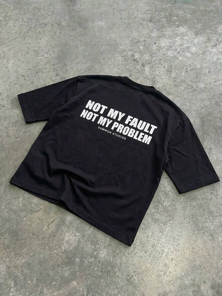 SUMWON Oversized Tee Back Statement Print