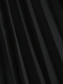 Franclia Đầm dạ hội mùa hè mới, màu đen, kiểu Pháp tối giản, cổ tròn, chất liệu mềm mại, thanh lịch, thích hợp cho nữ đi nghỉ mát. - Nhiều màu - Xem 4