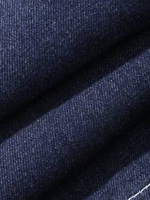 DAZY Bộ đồ thể thao mùa xuân hè, phong cách thường ngày, thắt nơ ở eo, quần jeans ống đứng cho nữ. - Màu xanh lam - Xem 7