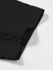 Manfinity Homme T-shirt tricoté à col ras du cou et manches courtes, décontracté pour homme. Polyvalent pour les déplacements - Noir - Voir 5