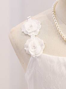 Đầm ren chiffon màu hồng thanh lịch không tay ôm sát người dành cho bé gái tuổi teen, thích hợp cho tiệc tối, Giáng sinh, Halloween, đám cưới, làm phù dâu, dạ hội, lễ tốt nghiệp, tựu trường và các dịp khác. - Hồng - Xem 7