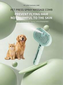 Teckwe Pet Steam Comb, Suitable For Cats And Dogs, 3-In-1 Cat Grooming Tool , Features Spray Function And Quick Hair Removal Button, Hair Removal Comb, Steam Comb With 200mAh Rechargeable Battery;Shipping Without USB-C Data Cable Included - Multicolor - View 2
