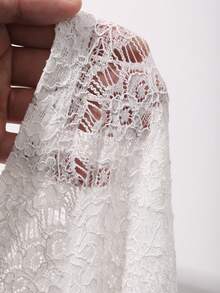 DAZY 女士蕾丝优雅度假裤 - 白色 - 查看 3