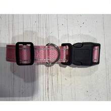 Collar de nailon para perros con hilo reflectante de huella pequeña, ajustable en tamaño para perros grandes, medianos y pequeños - Rosa - Ver 11