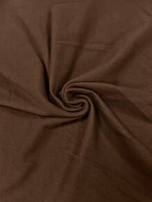 EMERY ROSE Áo thun tay ngắn trễ vai màu trơn, phong cách thường ngày mùa hè - màu nâu - Xem 4