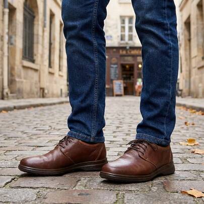 Zapatos de Vestir Oxford de Piel Genuina Premium