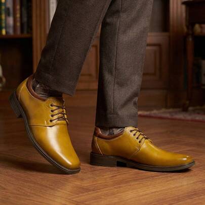 Zapatos de Vestir Oxford de Piel Genuina Premium