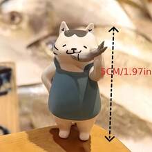 Joivida 1件猫咪蔬菜市场可爱创意小型手工微景观桌面办公桌摆件，是圣诞节、万圣节、情人节、新年和生日礼物的最佳选择。 - 萌貓 - 查看 3