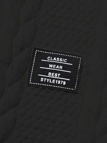 Manfinity Homme T-shirt tricoté à col ras du cou et manches courtes, décontracté pour homme. Polyvalent pour les déplacements - Noir - Voir 3