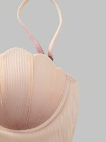 SHEIN Swim Oasis Bộ đồ 2 mảnh dành cho nữ, gồm áo liền quần in họa tiết vỏ sò chuyển màu và chân váy maxi xếp ly, thích hợp cho kỳ nghỉ xuân/hè. - Nhiều màu - Xem 5