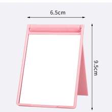 Compact Portable Color Rectangular Mirror (Pink) - Pink - View 2