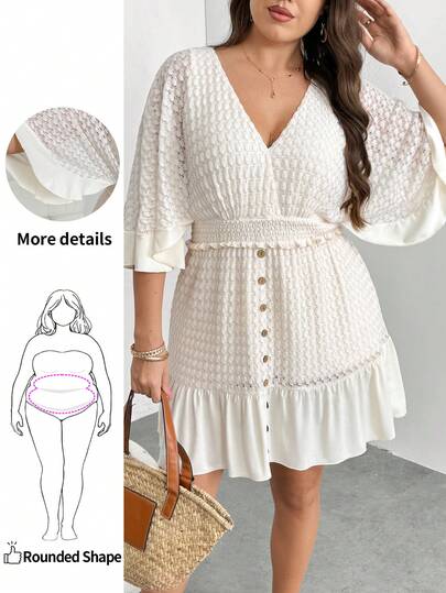 Enliva Đầm nữ cỡ lớn kiểu boho rộng rãi, thoải mái, có chun ở eo giúp tôn dáng cho những người có thân hình tròn trịa.