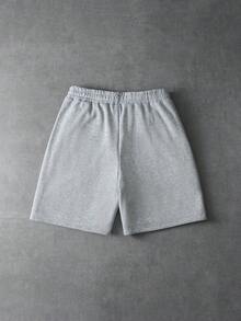 PAVTROS Quần short nam cỡ lớn, kiểu dáng đường phố, thiết kế chữ ký viết tay, cạp chun có dây rút, quần nỉ dệt kim, phong cách đường phố nổi bật, nhẹ nhàng, thoải mái, unisex, phù hợp cho mặc hàng ngày, thời trang đường phố, thể thao giải trí, đi học, lễ hội âm nhạc, cặp đôi, quà tặng ngày lễ, quà tặng bạn trai. - Xám - Xem 2