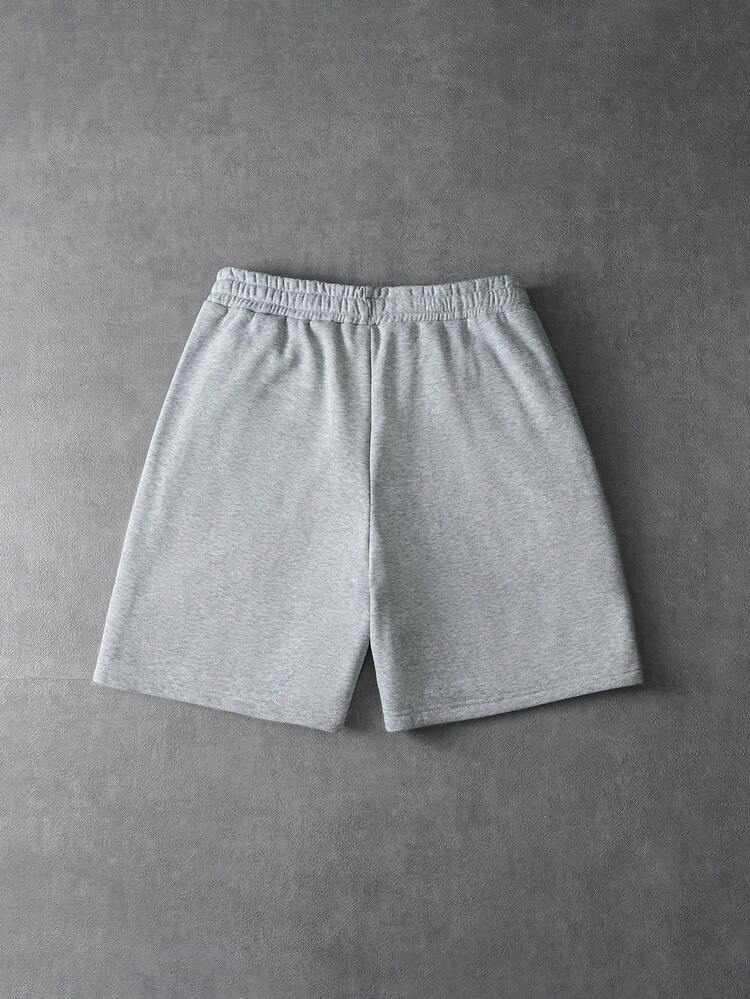 PAVTROS Quần short nam cỡ lớn, kiểu dáng đường phố, thiết kế chữ ký viết tay, cạp chun có dây rút, quần nỉ dệt kim, phong cách đường phố nổi bật, nhẹ nhàng, thoải mái, unisex, phù hợp cho mặc hàng ngày, thời trang đường phố, thể thao giải trí, đi học, lễ hội âm nhạc, cặp đôi, quà tặng ngày lễ, quà tặng bạn trai. - Xám - Xem 2