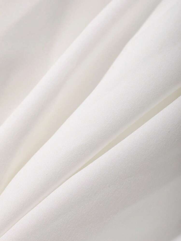 Women's Vacation Korean Style Solid Color Tie-Up Elegant Casual Dress