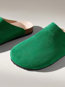 Solecia Women's Studded Square Toe Heeled Mules Slip On Dress Sandals - Green - View 5