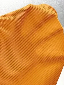 Chiquease Summer Casual Solid Color High Waist Leggings - Orange - View 7
