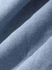 Livesso 黑白条纹撞色宽松休闲商务度假时尚街头风长袖衬衫，金属腰带可调节，适合秋冬季节穿着。 - 藍色 - 查看 8