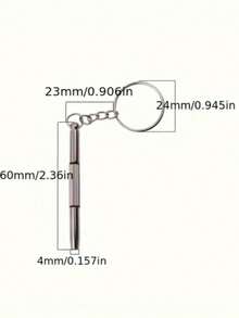 2 tua vít kính mini bằng thép, Bộ tua vít sửa chữa kính mắt đa năng, Tua vít nhỏ để siết chặt kính Tua vít sửa chữa có móc chìa khóa, Dụng cụ cầm tay di động, Dụng cụ tua vít chính xác Quà tặng Giáng sinh cho ngày lễ - Bạc - Xem 7