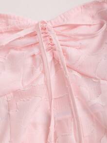 SHEIN Sweetro Spring/Summer New Design Sense High Street Elegant Vacation Retro Texture High-End Minimalist Slim Fit Pink Shirt For Women - Pink - View 5