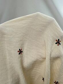 Weeklong Mono de verano con estampado, elegante y casual, con cuello de lazo, para vacaciones y uso diario, con estilo retro francés - Albaricoque - Ver 3