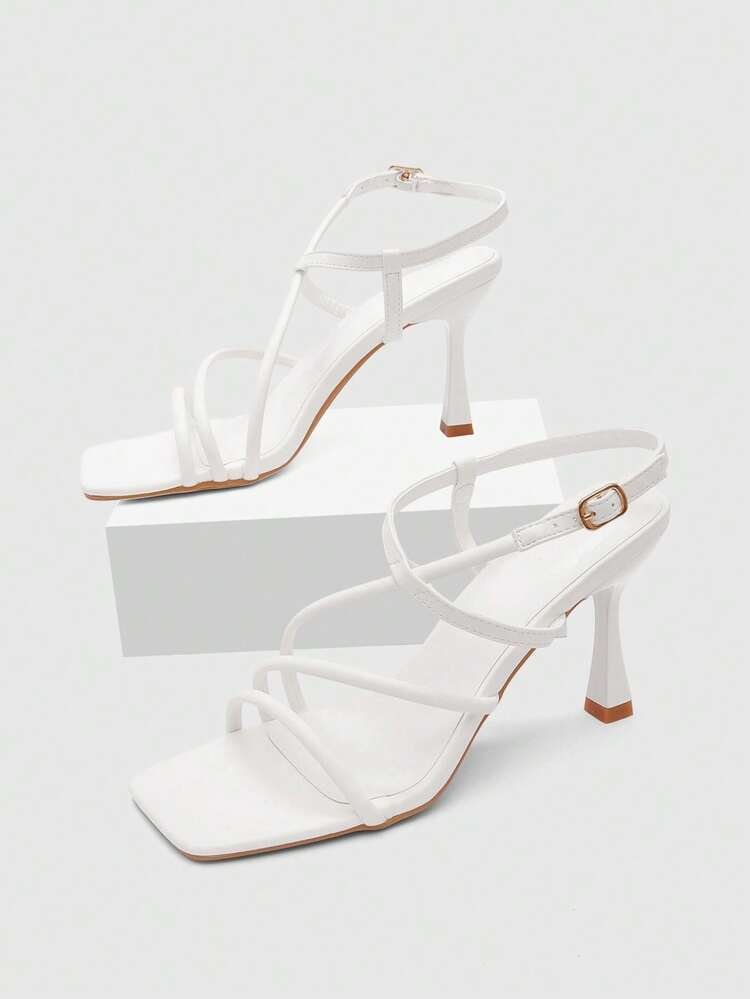 CUCCOO BIZCHIC Women Shoes New Summer Square Toe Cross Strap Kitten Heel Sexy Women's Sandals