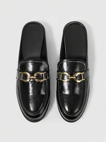 Sleekvia Women's Flat Shoes, Elegant Goddess Style, Suitable For Commuting And Daily Wear, Versatile British Style - Black - View 1
