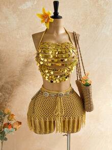 Soleia Women Cover Ups - Gold - View 1