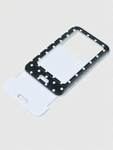 ROMWE Kawaii 1 Cute Polka Dot Slider Card Holder Visual ID Card Bank Card Storage Cabinet Tool - Black and White - View 3