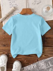 SHEIN | PAW Patrol Áo thun ngắn tay in chữ hoạt hình ngộ nghĩnh dành cho bé trai, thích hợp mặc hàng ngày đi làm, mùa hè. - trắng - Xem 2