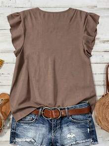 EMERY ROSE Camisa casual con textura para mujer, versátil para el verano - Multicolor - Ver 3