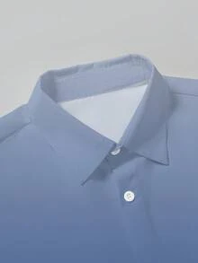 Genlund Bộ đồ nam mùa hè đi biển, in chữ nhiệt đới ombre, tay ngắn và quần short có dây rút. - Nhiều màu - Xem 4