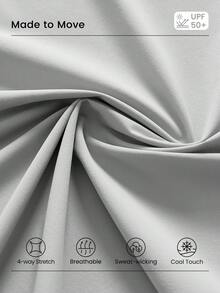 GLOWMODE 3 英寸时尚吸汗针织短裙 带侧拉链口袋 日常休闲办公室工作 - 灰色 - 查看 5