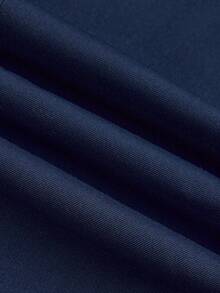 Officeau 3 PiecesMen's Suit Set: Jacket, Vest, And Trousers, Contrast Collar Formal Attire For Wedding, Party, Gathering - Navy Blue - View 14