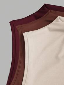 Sweetra Blusa ajustada con fruncidos para mujer, adecuada para el verano - Multicolor - Ver 7
