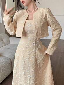 Modelyn Bộ đồ nữ Jacquard thanh lịch dành cho hoạt động ngoài trời - Màu Khaki - Xem 5