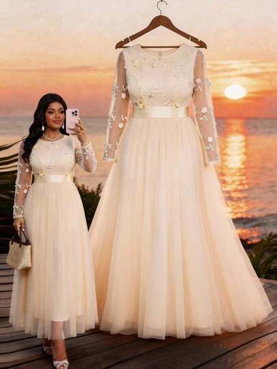 SHEIN Lady Lus Size Women Elegant Party Waist Cinched Long Dress Summer Dress Spring Dress Party Dress Elegant Party Dresses Wedding Guest Dress For Women Weddings & Events Elegant Dresses For Women Luxury Evening Dresses For Women Formal Dresses Long Party Dresses Graduation Dress Curve Dress Floral Dresses For Women Wedding&Party&I Cocktail Party Luxury Evening Dresses For Women Luxury Dresses For Women Beautiful Dresses For Special Occasions High Tea Outfits Elegant Wedding Outfit For Women Guest Rece