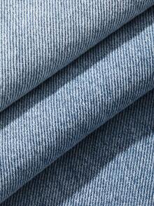 DAZY 男士长款水洗蓝色修身牛仔裤，适合春秋季穿着 - 藍色 - 查看 3