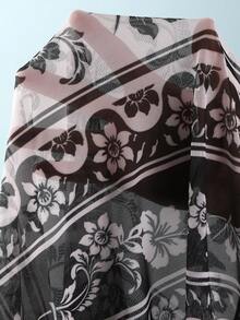 Swim Oasis 2026新款春夏女士两件式泳衣带裙，印花优雅休闲沙滩度假泳装套装 - 黑與白 - 查看 8