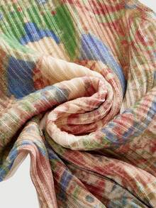 ROMWE Avant Áo hai dây ôm sát cổ cao in hình Phật, phong cách retro Trung Quốc mới. - Nhiều màu - Xem 4