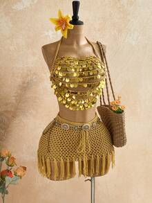 Soleia Women Cover Ups - Gold - View 3