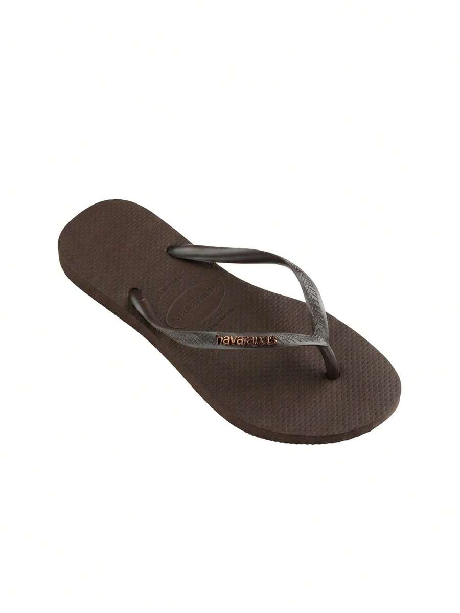 HAV. SLIM Havaianas 风格休闲/度假人字拖鞋 - DarkBrown - 查看 1