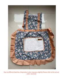 1/2 st. Litet blommigt axelbandsförkläde, oljebeständigt och fläckbeständigt prinsessklänning - Rosa - Visa 8