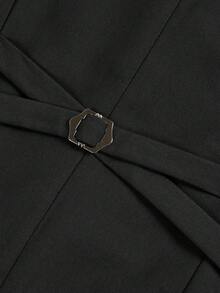 Officeau Bộ vest nam Caelus 3 món dáng ôm, trang trọng, thích hợp cho công việc/sự kiện xã hội, đám cưới chú rể, gồm áo khoác, quần và áo vest. - màu đen - Xem 12